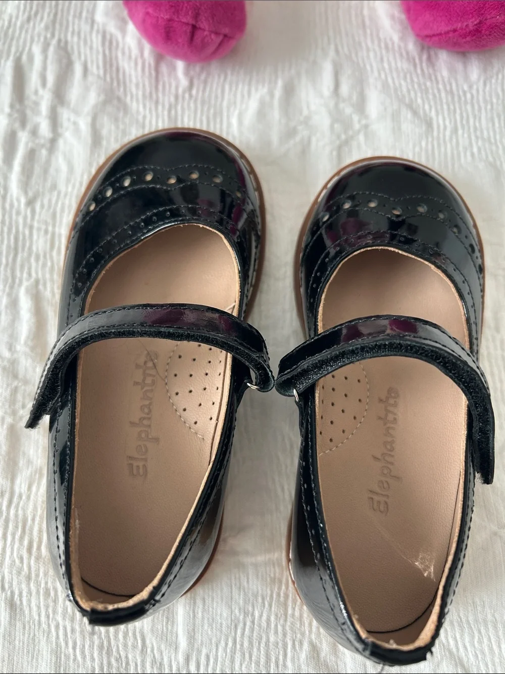 Elephantito Black Patent Mary Jane School Shoes, Gently Used, Sz. 8.
